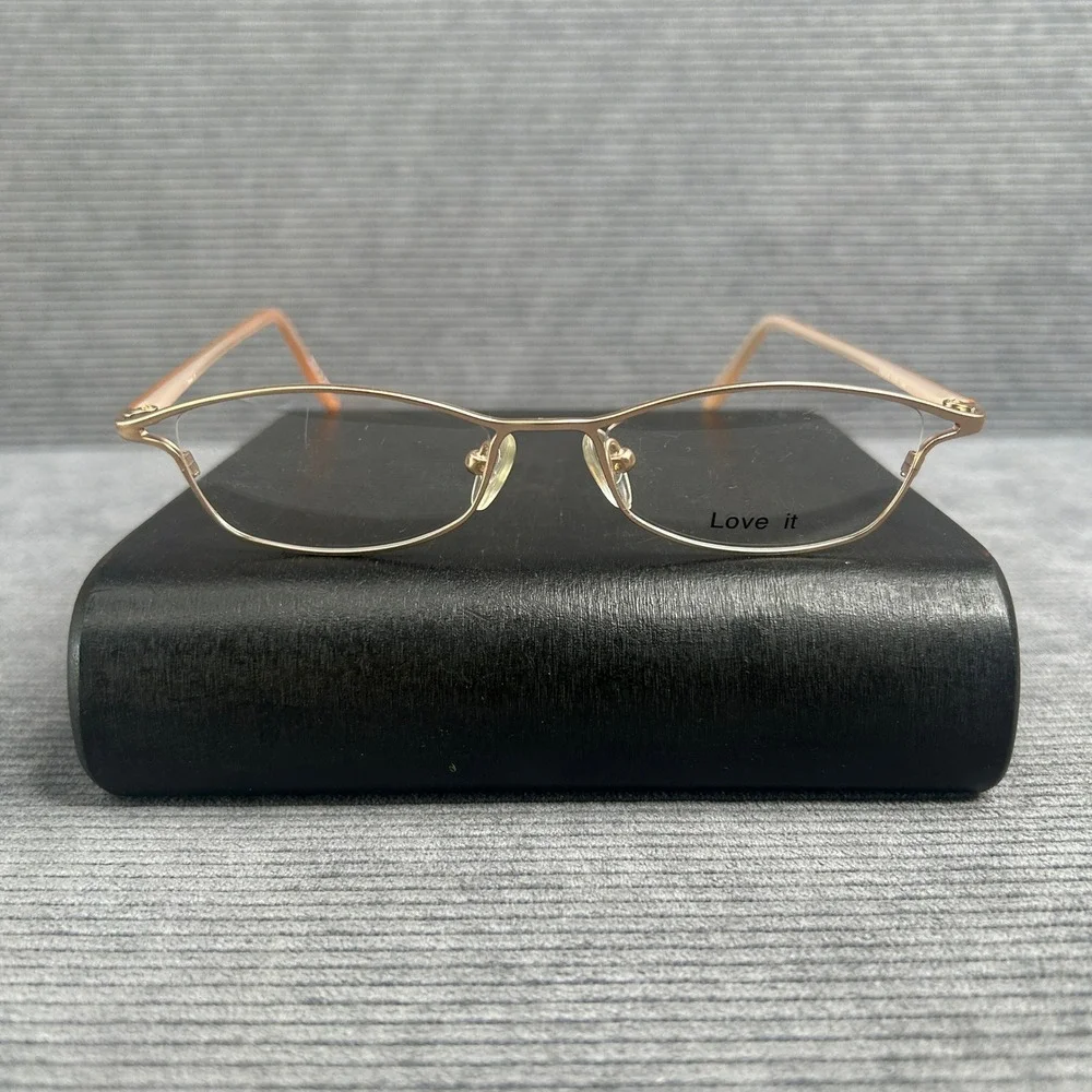 Love It Rose Gold Metal Cat Eye Optical Y2k Frames 50-18-140 C11 Korea